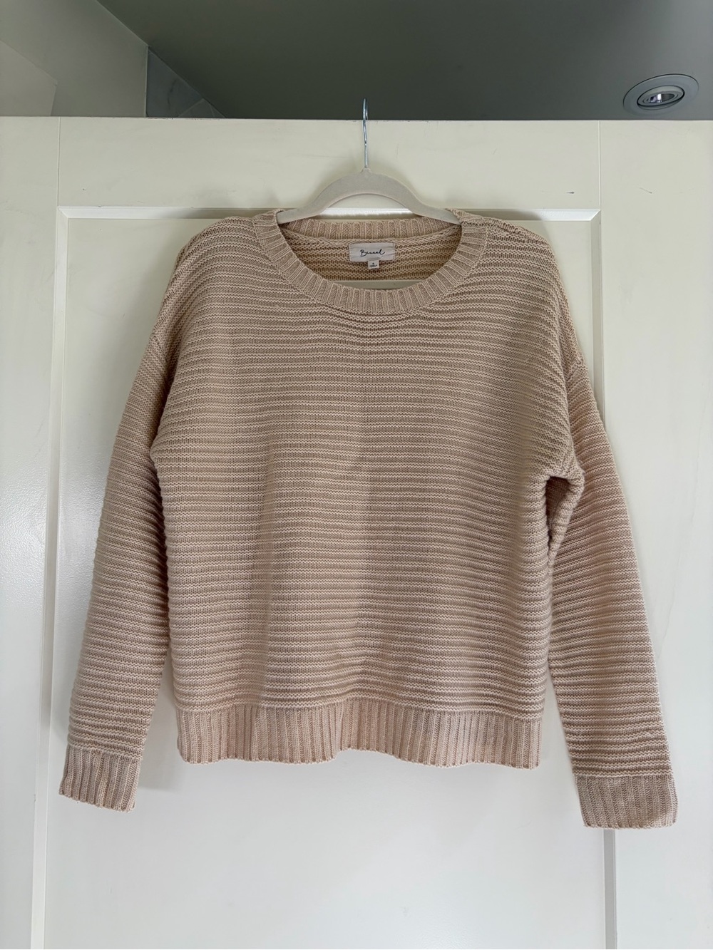 Everyday Ribbed Crewneck Sweater - Cream